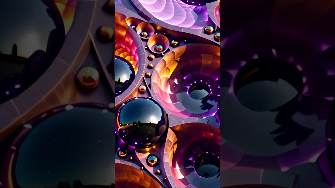 The Warm Flicker of the Sun-Mirror | Driving Warehouse Techno with Psychedelic Fractals [4K Visuals]