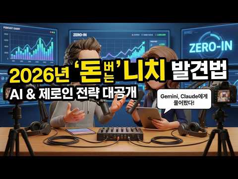 초대박 아이디어! 2026년 소규모 비지니스 '돈 버는' 니치 발견법 (AI & 제로인 전략)