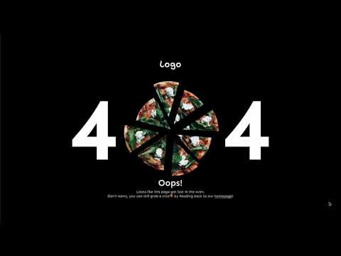 🍕 Creative 404 Error Page Animation | Figma UI/UX Prototype for Pizza Website