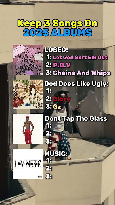 Keep 3 Songs On 2025 Rap Albums #rap #hiphop