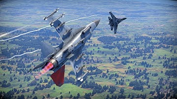 War Thunder | DEV SERVER | F-16D Barak II | Dogfights Russian SU-27SM Flanker!!