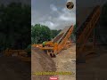 Heavy equipment: Material loading process using a portable conveyor #tools #toolsworkersproject