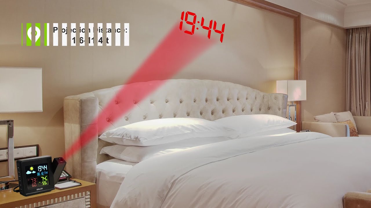 B0367WST2H2R-V1 projection weather station alarm clock promotion video(45s)