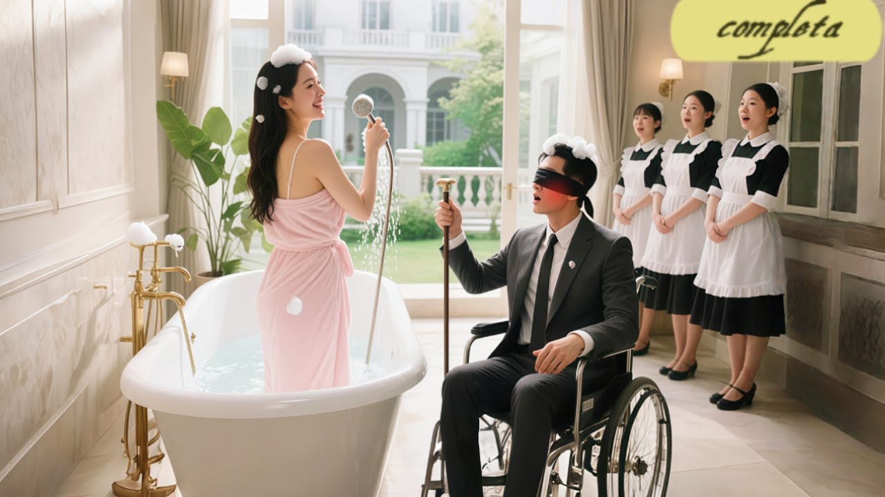 ¡CEO finge ser ciego para asustar a esposa!¡sin saber q a ella no le importa y se ducha frente a él!