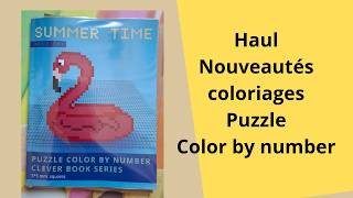 Haul coloriages nouveautés puzzle color by number Haul coloriages nouveautés puzzle color by number