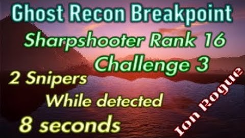 Ghost Recon Breakpoint, Sharpshooter Rank 16, Challenge 3