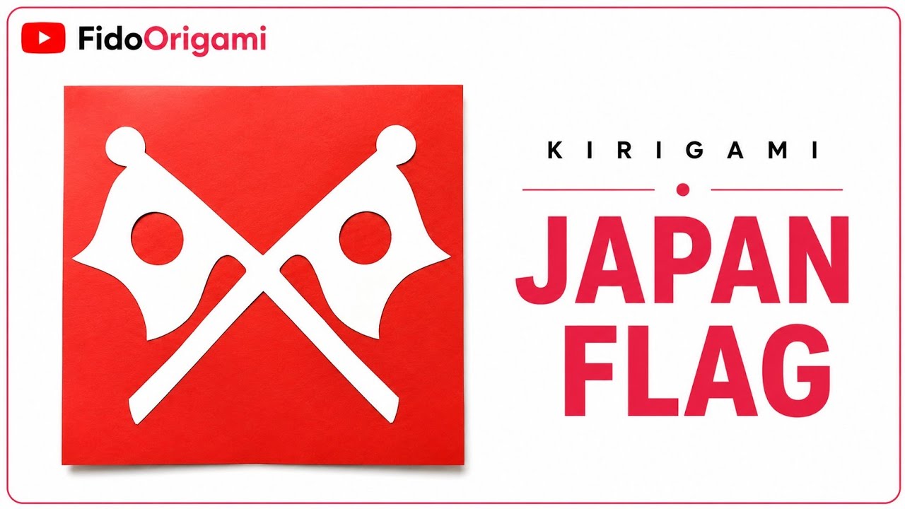 Kirigami Japanese Flag - YouTube