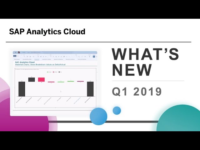 SAP Analytics Cloud What's New: Q1 2019