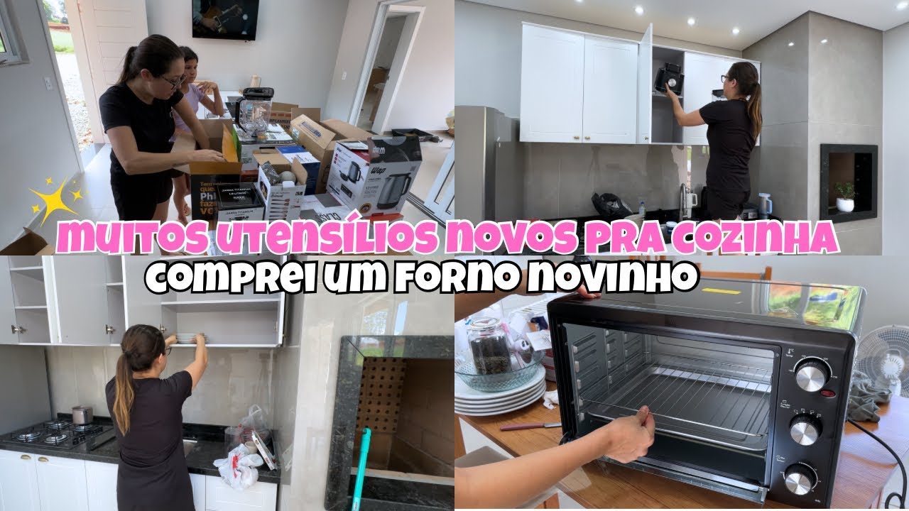 GANHEI TUDO NOVO ✨ COMPREI UM FORNO + COLOCANDO CADA COISA EM SEU LUGAR 🥰