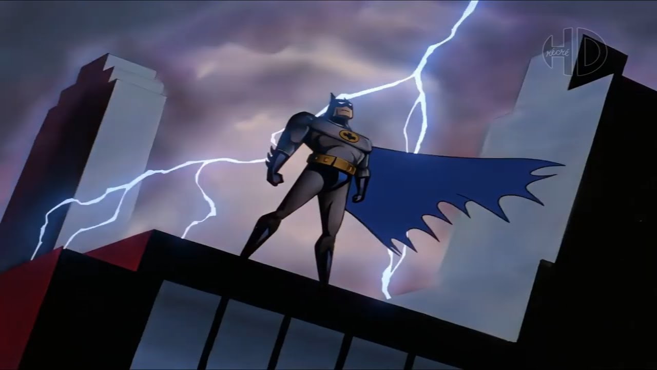 Batman : Générique de la série TV animé. Une des meilleures séries d'animation de tous les temps et adaptation de Batman en général. Ambiance folle, dessin magnifique et doublage au top! Les méchants étaient tous plus cools les uns que les autres, et le personnage d'Harley Queen à été inventé ici...
