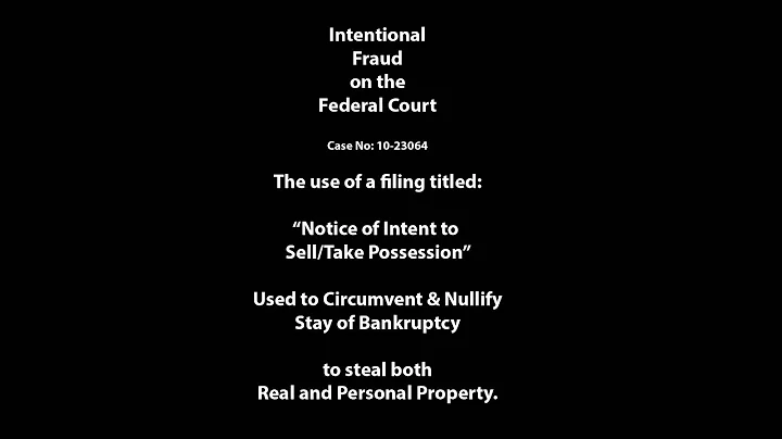 Ted Visner exposing Fraud on the Federal Court Par...