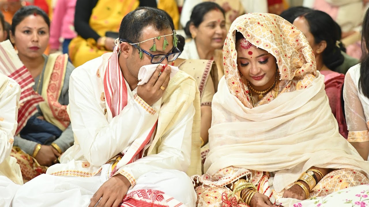 On our 1st anniversary let's celebrate the day with our beautiful Wedding Day video #assamesewedding
