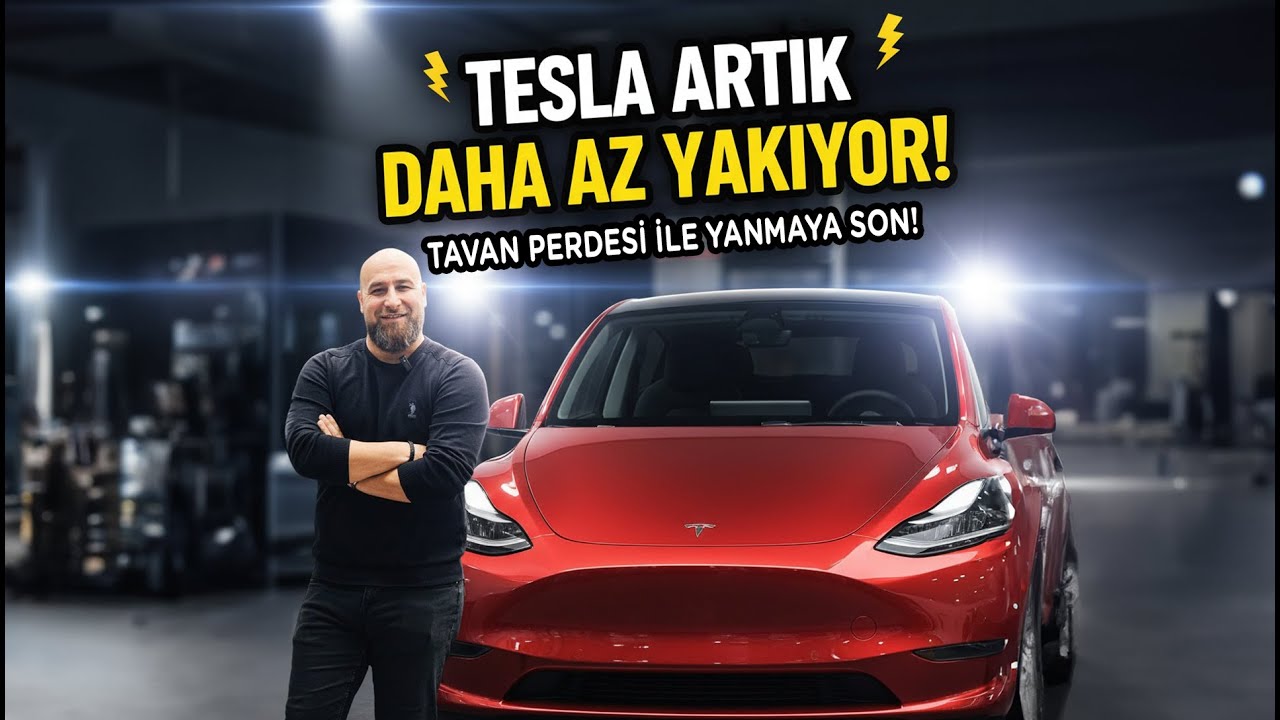 Tesla Model Y LLumar Cam Filmi Otomatik Perde