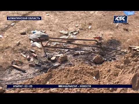 Illegal landfill catches fire in Almaty Region