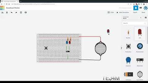 TEJ4M Switches and Buttons in Tinkercad Circuits