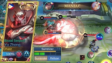 16 KILLS 100% UNSTOPPABLE! YU ZHONG 1v5 MANIAC GONE WRONG!