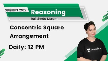 Concentric Square Arrangement | Reasoning | SBI/IBPS PO 2022 | Rakshnda Singh