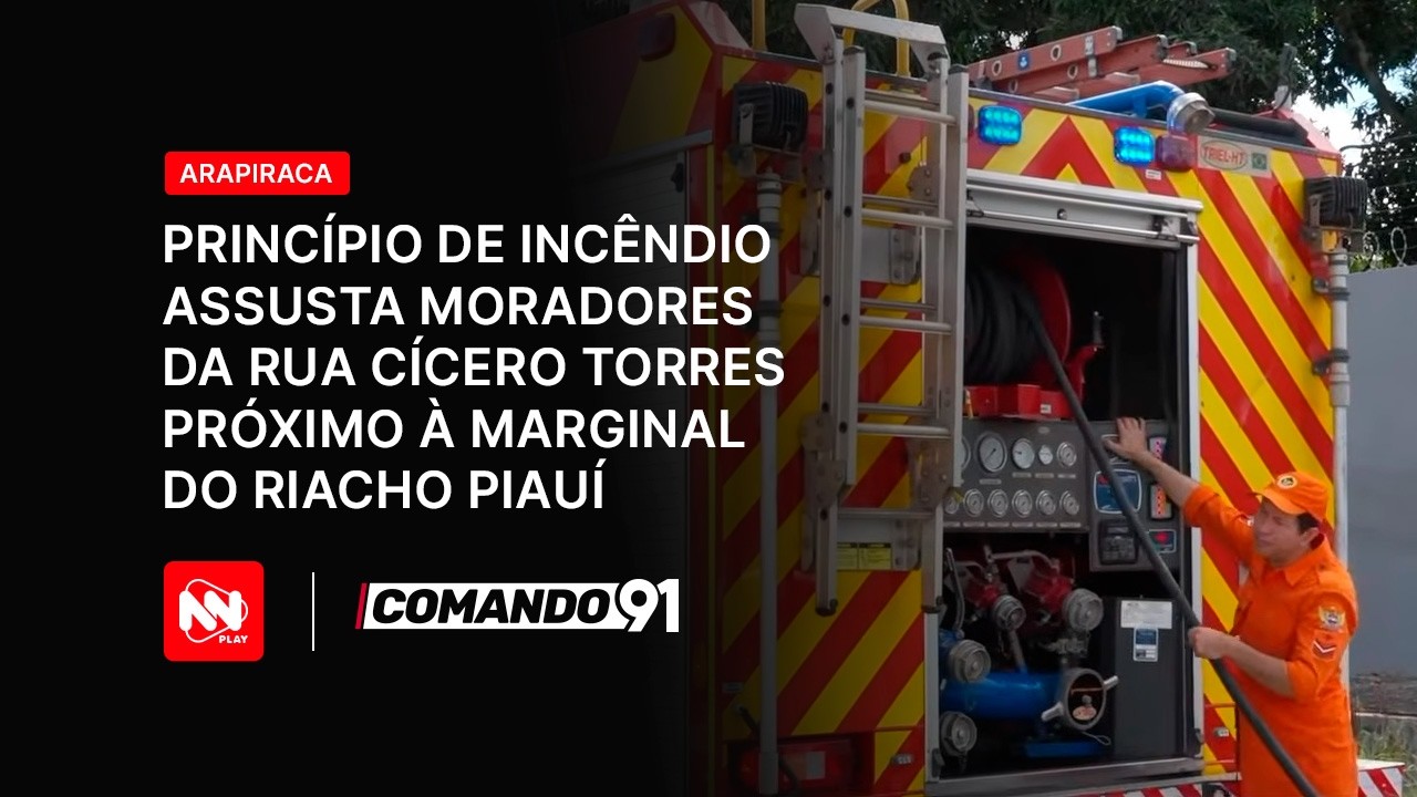 Princípio de incêndio assusta moradores da rua Cícero Torres , próximo à marginal do Riacho Piauí