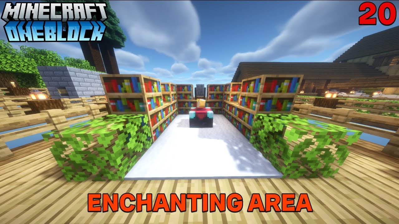 Enchanting Area and Armorer Is Ready In Minecraft One Block