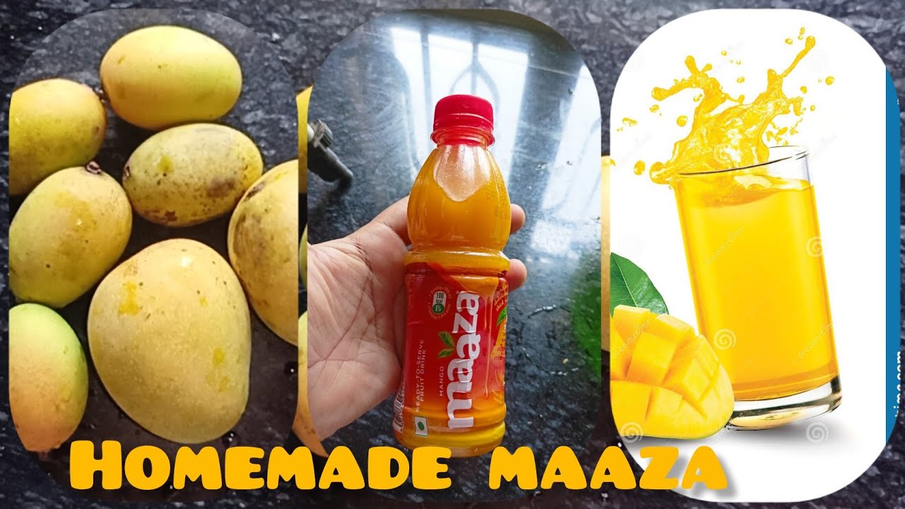 Homemade maaza//how to make mango juice at home//mango juice recipe 🍺