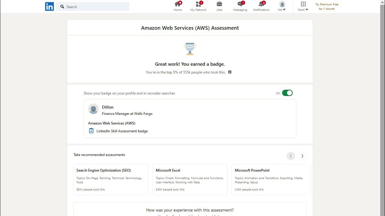 LinkedIn Amazon  Services (AWS) Assessment Test YouTube