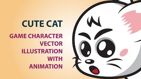 Vector Illustration - Running & Jumping Cat Game Character with Animation