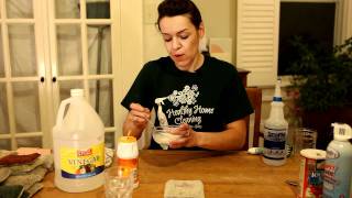 A wool carpet stained by red wine calls for mixture of vinegar, baking
soda and cold water, applied gently so as not to damage the fibers.
view demo...