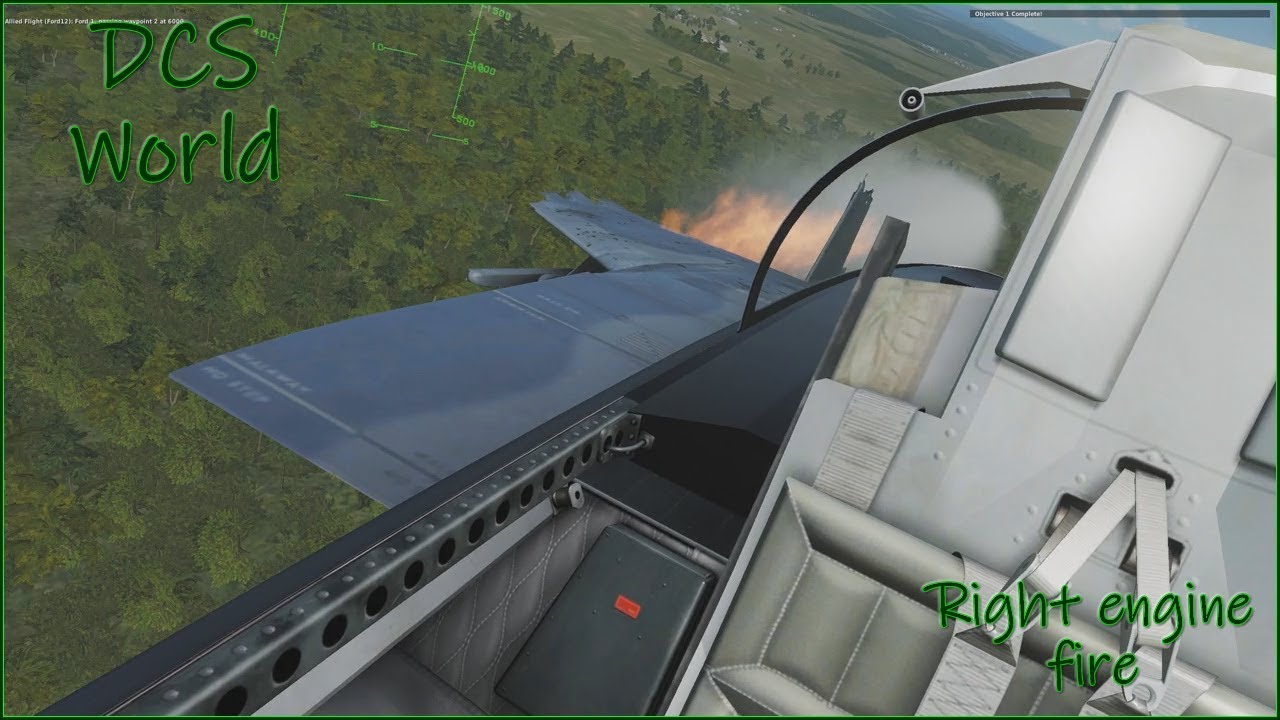 DCS World - Right engine fire - YouTube
