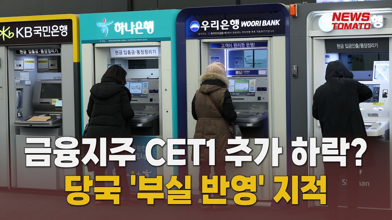 금융지주 CET1 선방…부실 추가 반영시 하락 우려 [말하는 기자들_금융_0210] - YouTube