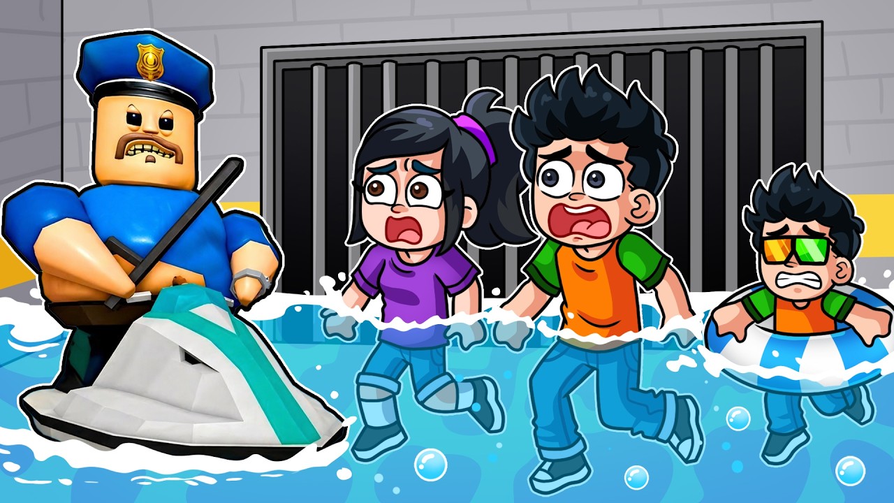 ESCAPAMOS DE LA PRISIÓN DE BARRY BAJO EL AGUA EN ROBLOX CON MI NOVIO Y JONDRESITO | ADRI SF