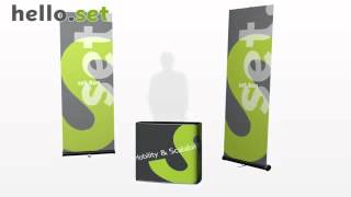 duo.Hello Banner Stand Set by indydisplays.com
