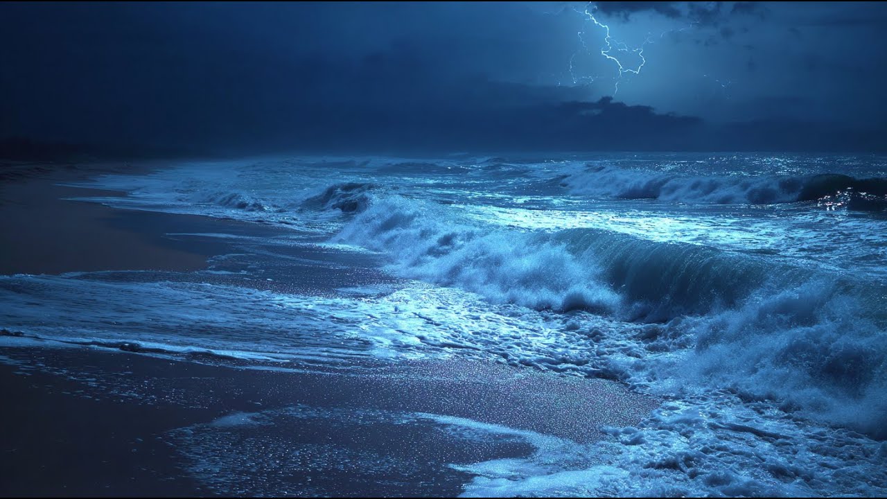 Fall Easily Asleep On The Beach - Regain Your Energy Overnight, Sleeping With Ocean Sounds of Waves
