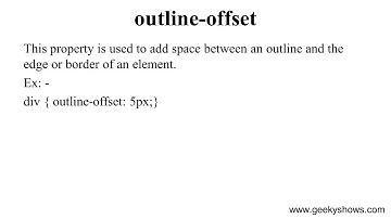 Outline offset in CSS (Hindi)