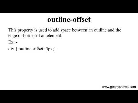 Outline offset in CSS (Hindi)