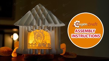 How To Make a Dog House Pop up – Paper Cut Light Box Globe Popup Lightting DIY | Dog pop up card SVG