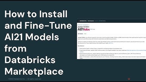 Databricks Marketplace AI21 Labs AI Model Sharing