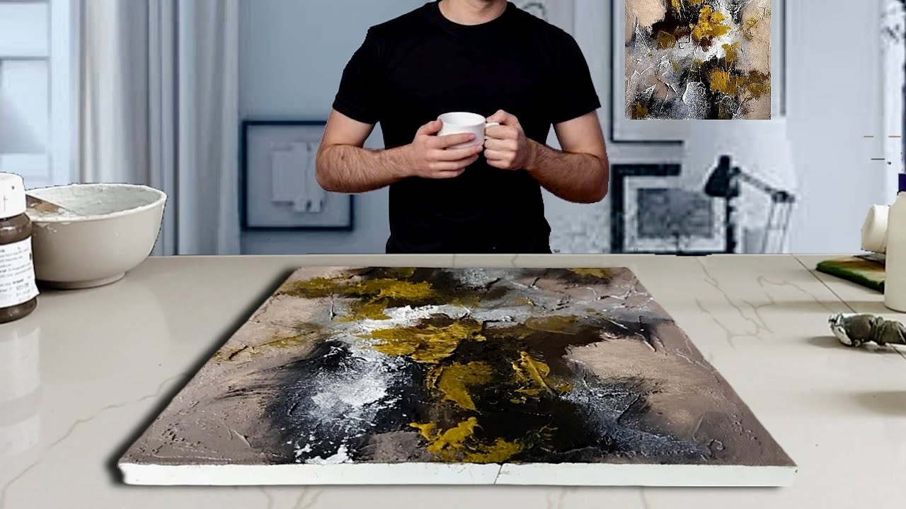 Mastering TEXTURED Art / ABSTRACT Painting on Canvas / ACRYLIC Tutorial ...