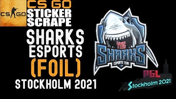 CSGO - Sticker | Sharks Esports (Foil) - Scrape - Counter Strike (CLEAN SCRAPE)