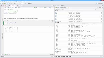 How to Combine Vectors to Create a Matrix Through Row Binding in R. [HD]