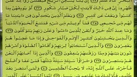 القران الكريم سورة الشورى من الاية 21 الى اخر السورة