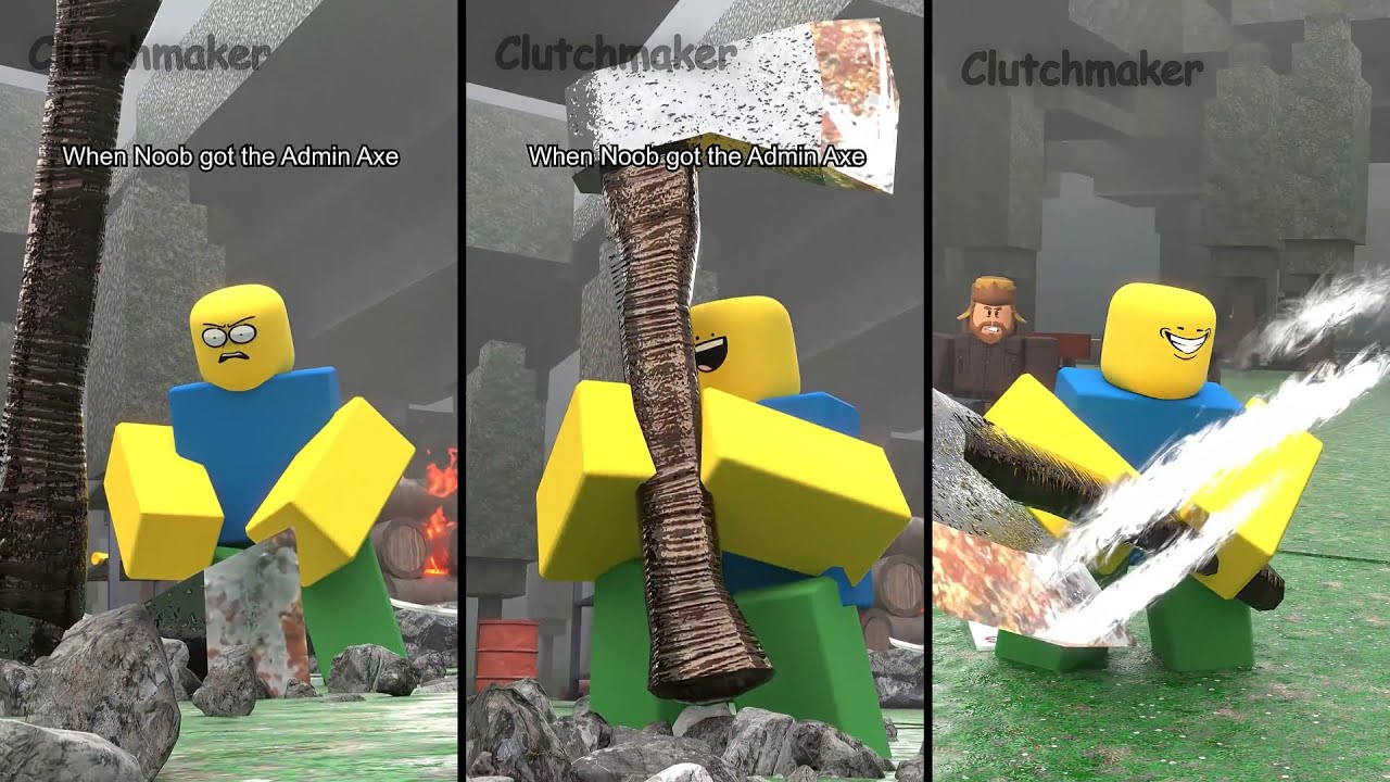 When Noob got the Admin Axe in 99 Nights in the Forest | Roblox Funniest Compilation