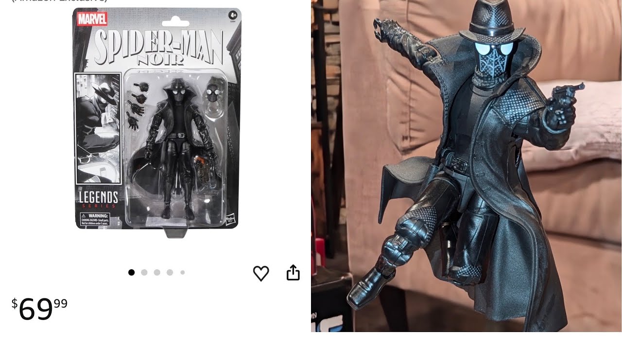 メイファスJKOP 黒×ラベンダー WHAT THE! Marvel Legends Spider-Noir 70 cdn dollars Amazon grab