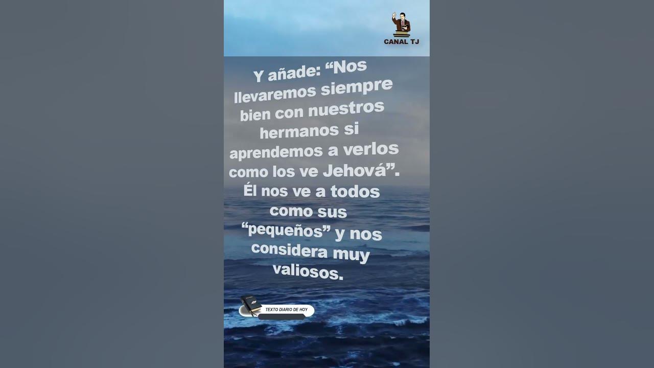 JW TEXTO DIARIO de HOY ️ VIERNES 7 de JULIO 2023 "Amor Unido Paz en