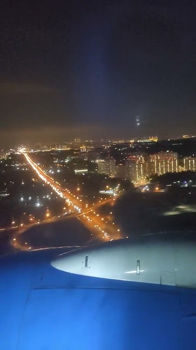 Огни ночной Москвы. Вид с самолёта. #summer #travel #Москва - YouTube