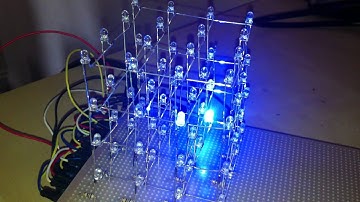 4x4x4 LED cube - random demo