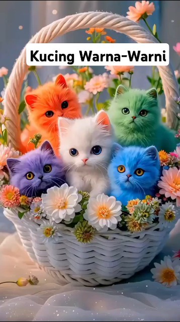 Kucing warna-warni, kucing lucu,8 #kucingwarna #cat #shorts #catlovers #kucinglucu #kucingviral