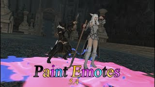 Ffxiv Paint Emotes Patch 5 4 New Emotes Youtube
