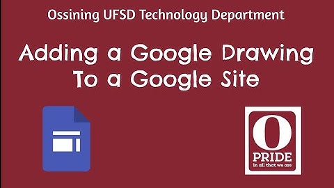 Adding a Google Drawing To a Google Site
