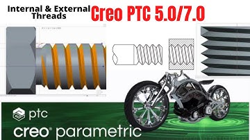 Helical Sweep in Creo || External and Internal threads in Creo PTC 5.0