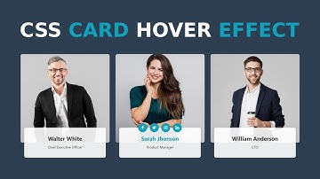 CSS Card Hover Effects | HTML5 & CSS3